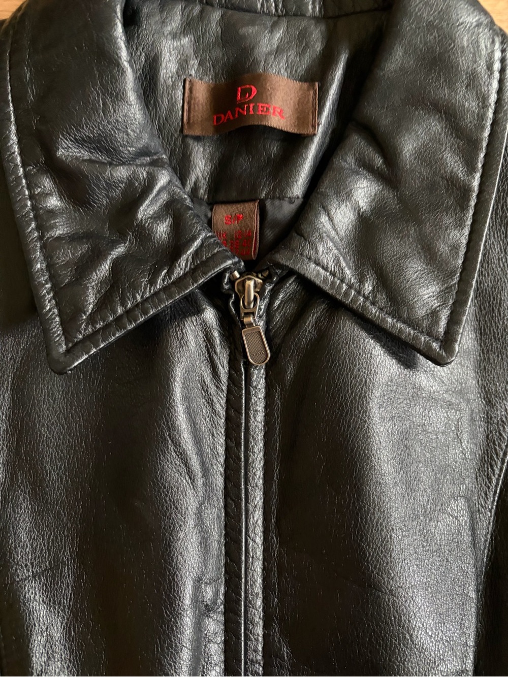 Y2K Danier Genuine Leather Moto Jacket Vintage Cropped Fitted - Picture 5 of 14